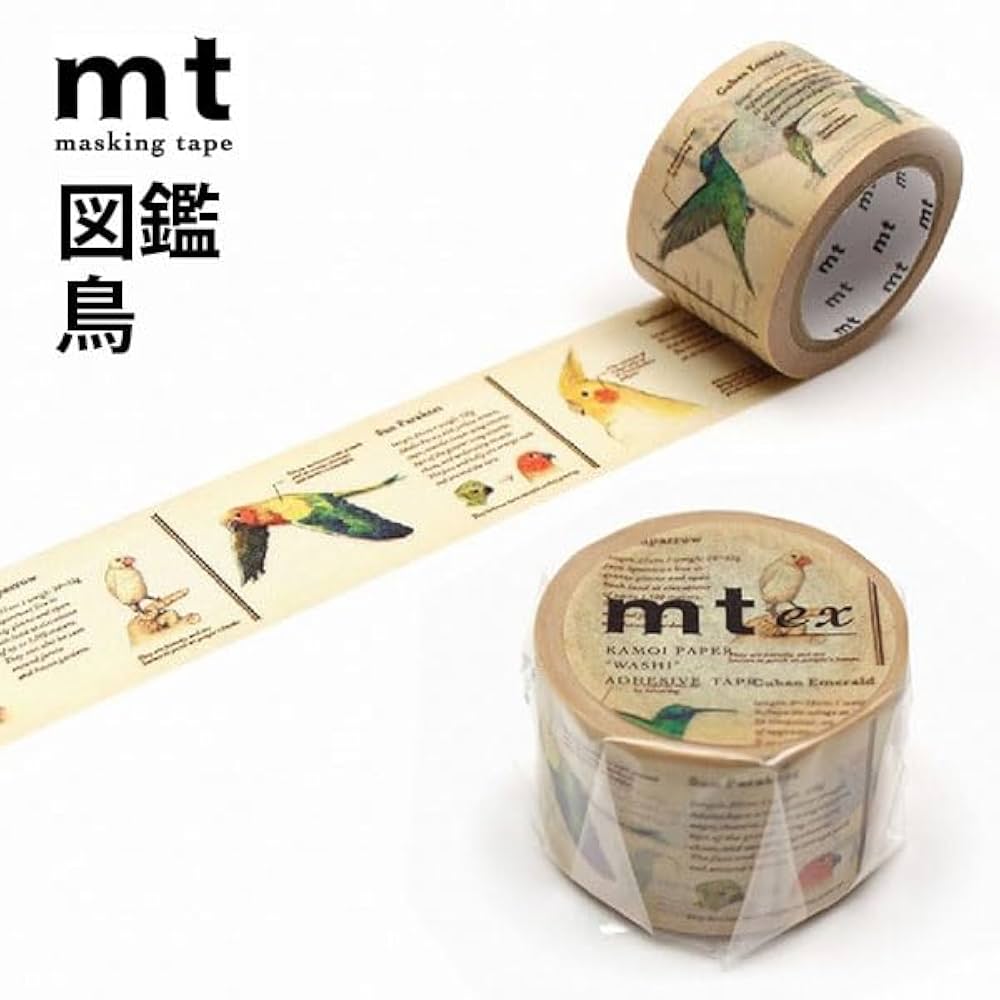 Amazon.co.jp: mt マスキングテープ ex 図鑑・鳥R (30mm×7m